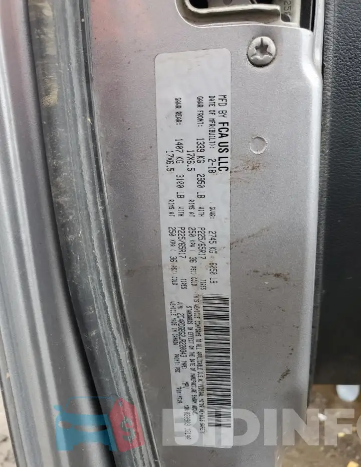 2C4RDGBG2JR220343 Photo# 13