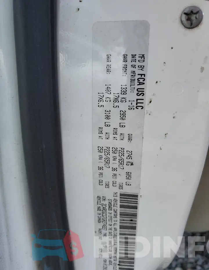 2C4RDGCG7GR274227 Photo# 13