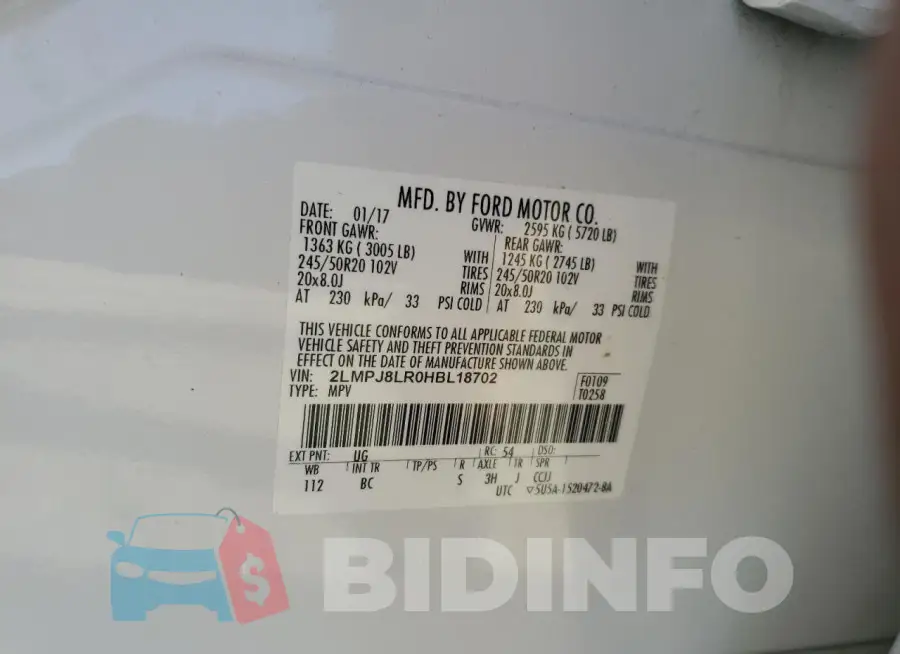 2LMPJ8LR0HBL18702 Photo# 13