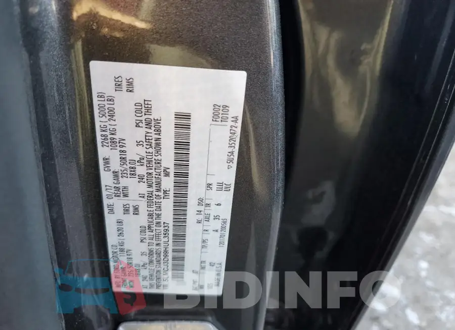 5LMCJ3D99HUL35937 Photo# 13