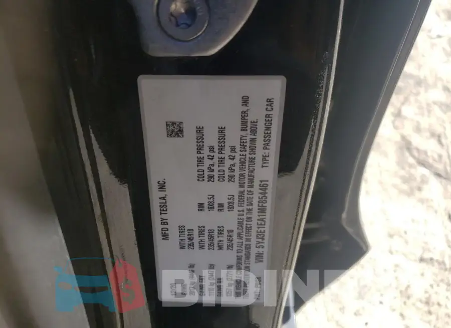 5YJ3E1EA1MF854461 Photo# 12
