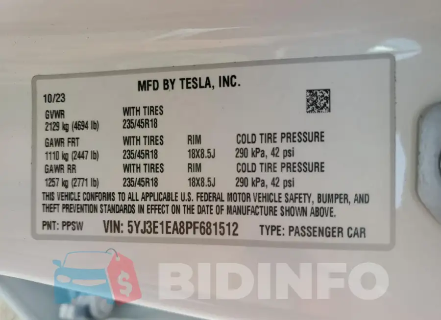 5YJ3E1EA8PF681512 Photo# 13