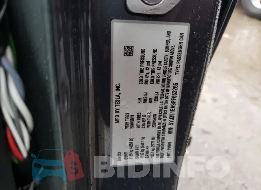5YJ3E1EA9PF653265 Photo# 12