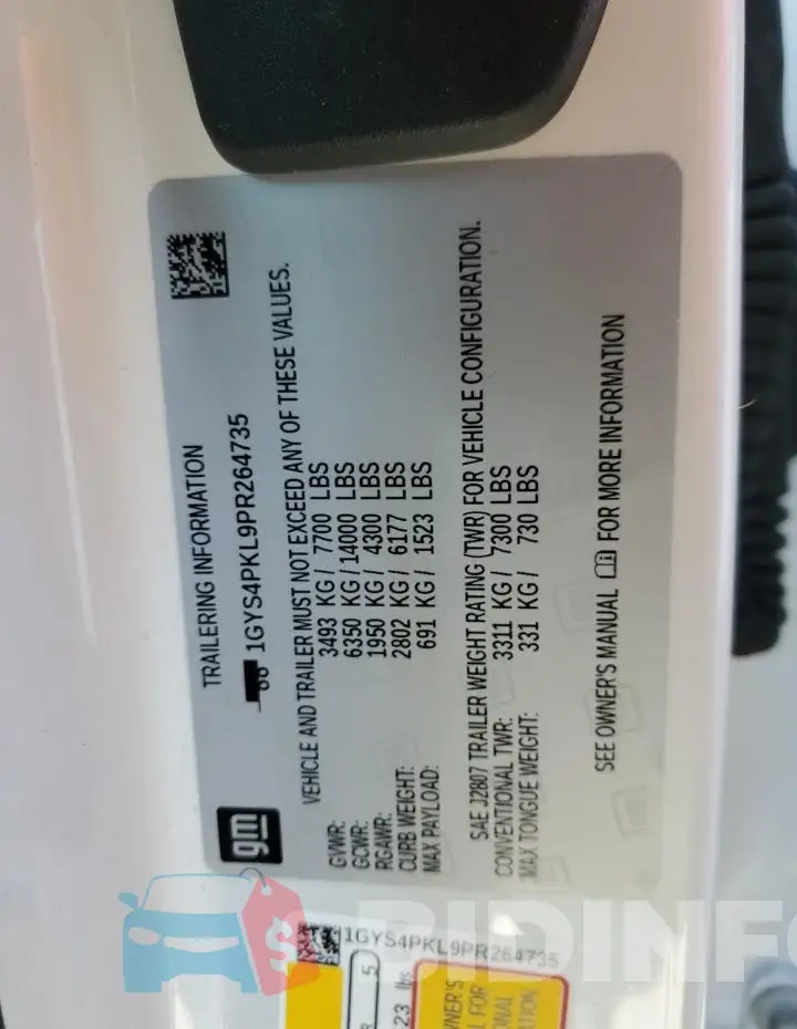 1GYS4PKL9PR264735 Photo# 12