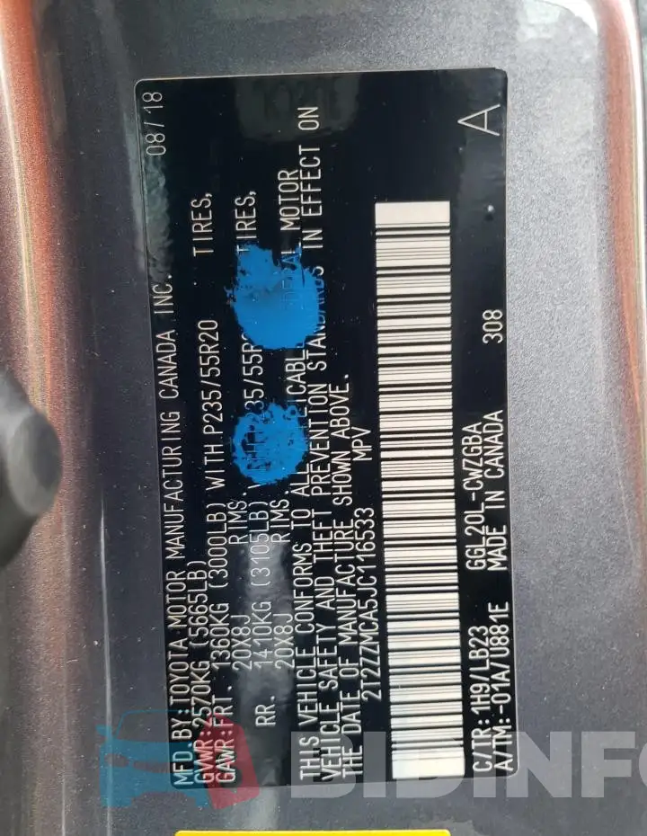 2T2ZZMCA5JC116533 Photo# 13