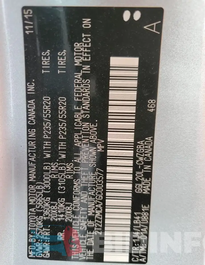 2T2ZZMCA7GC003577 Photo# 13
