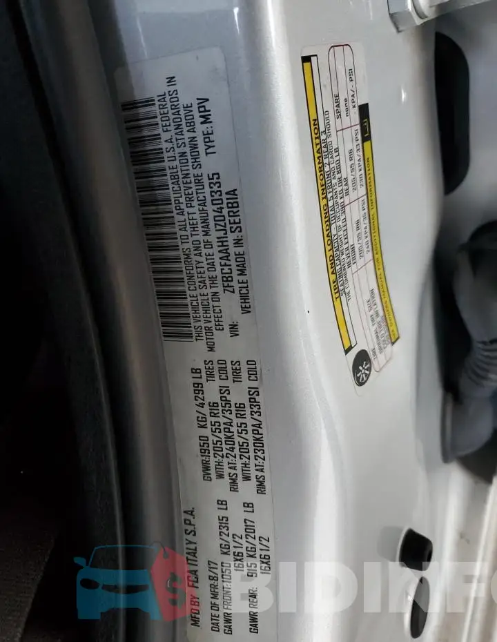 ZFBCFAAH1JZ040335 Photo# 12