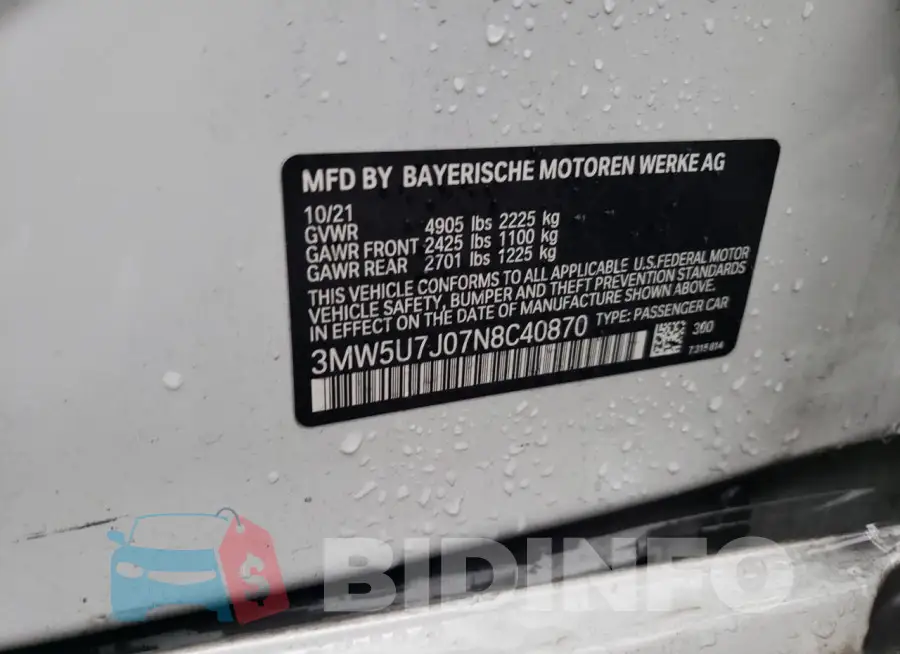 3MW5U7J07N8C40870 Photo# 12