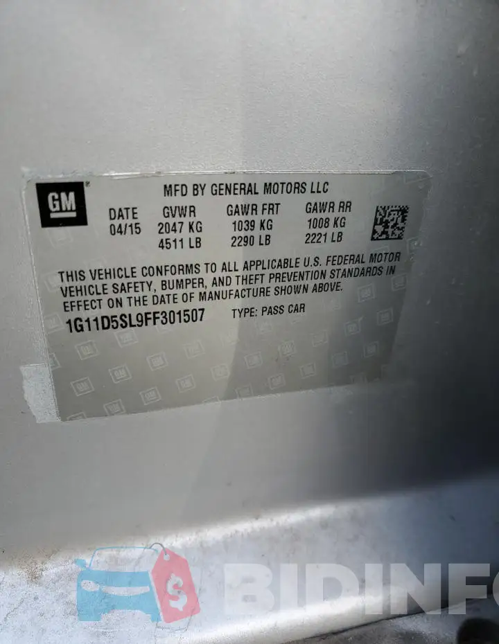 1G11D5SL9FF301507 Photo# 12