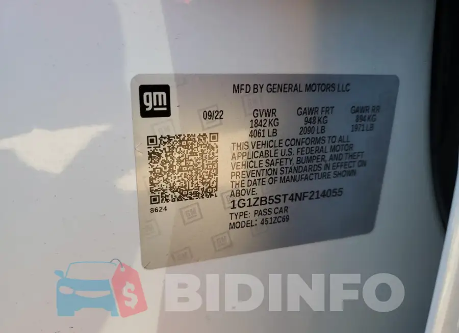 1G1ZB5ST4NF214055 Photo# 13