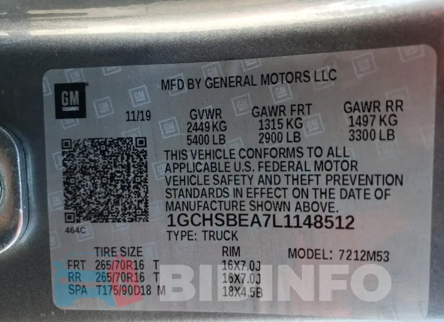 1GCHSBEA7L1148512 Photo# 12