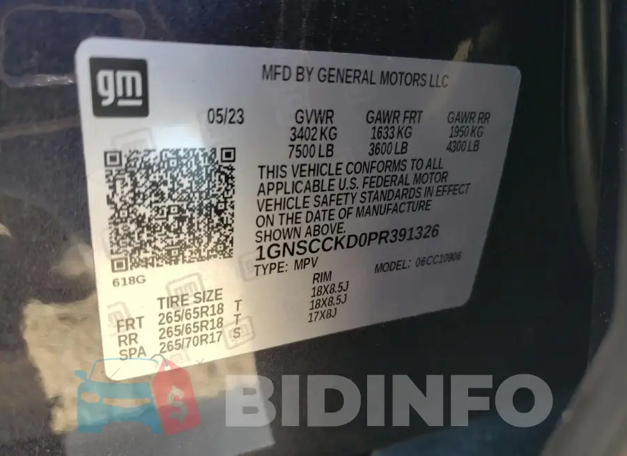 1GNSCCKD0PR391326 Photo# 14