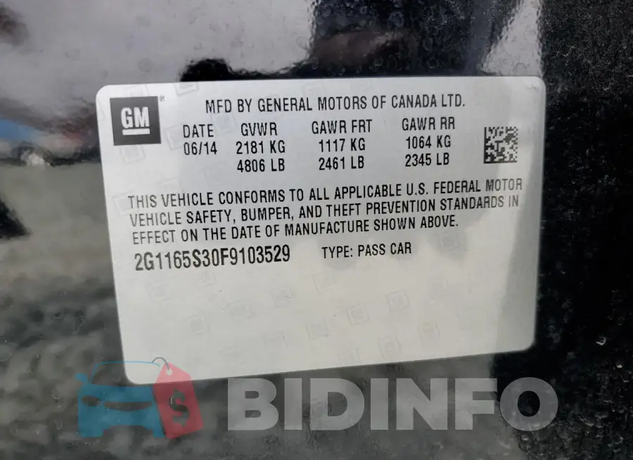 2G1165S30F9103529 Photo# 12