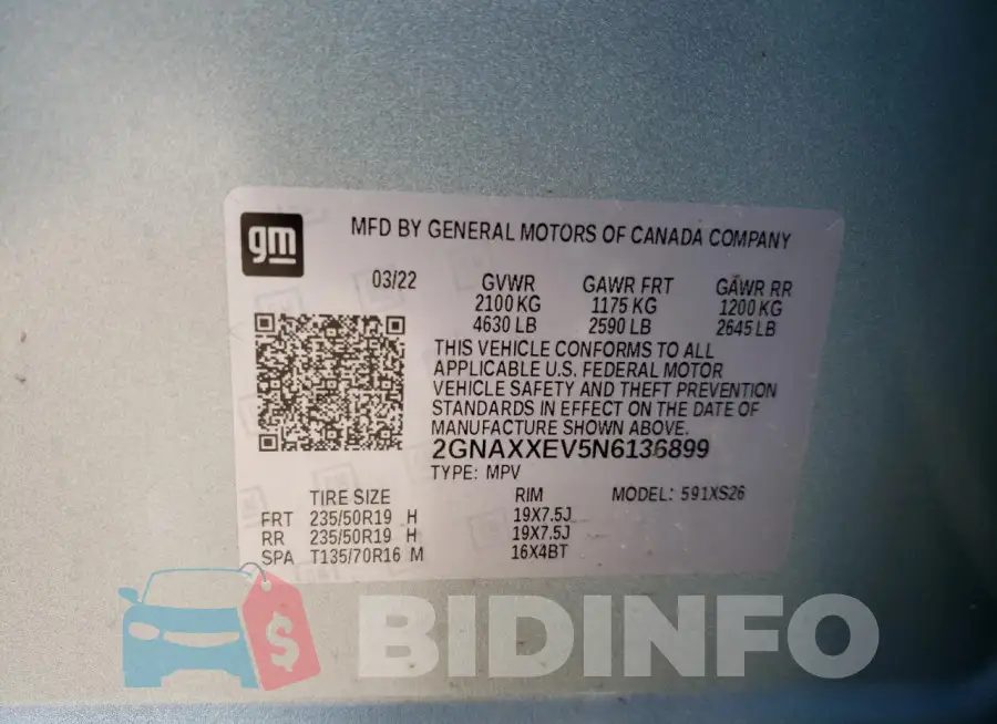2GNAXXEV5N6136899 Photo# 13