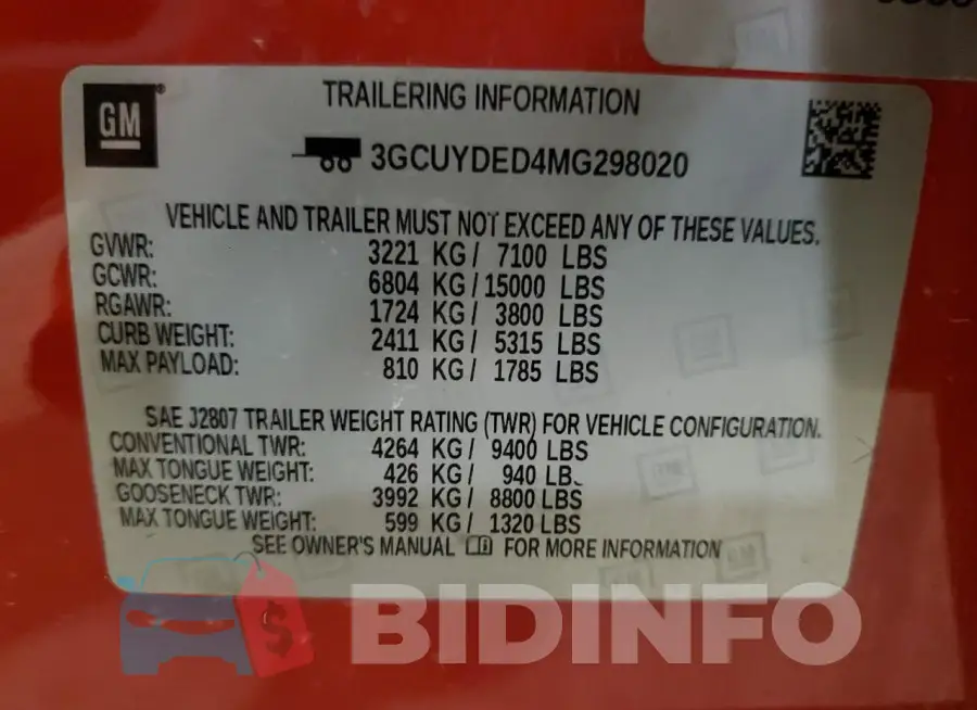 3GCUYDED4MG298020 Photo# 12