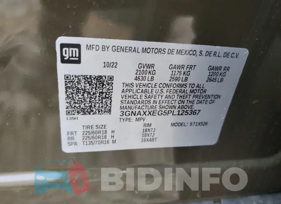 3GNAXXEG5PL125367 Photo# 12