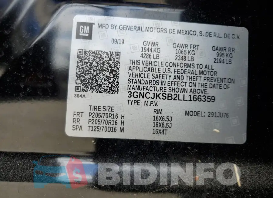3GNCJKSB2LL166359 Photo# 14