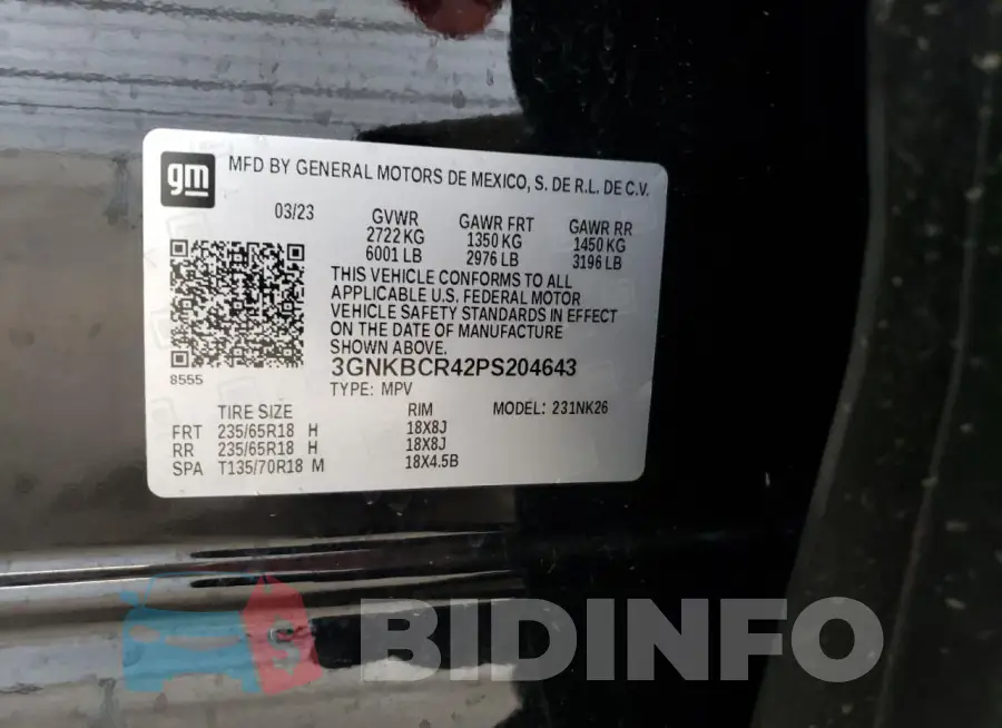 3GNKBCR42PS204643 Photo# 12