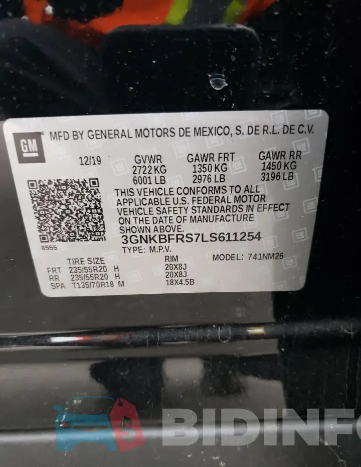 3GNKBFRS7LS611254 Photo# 12