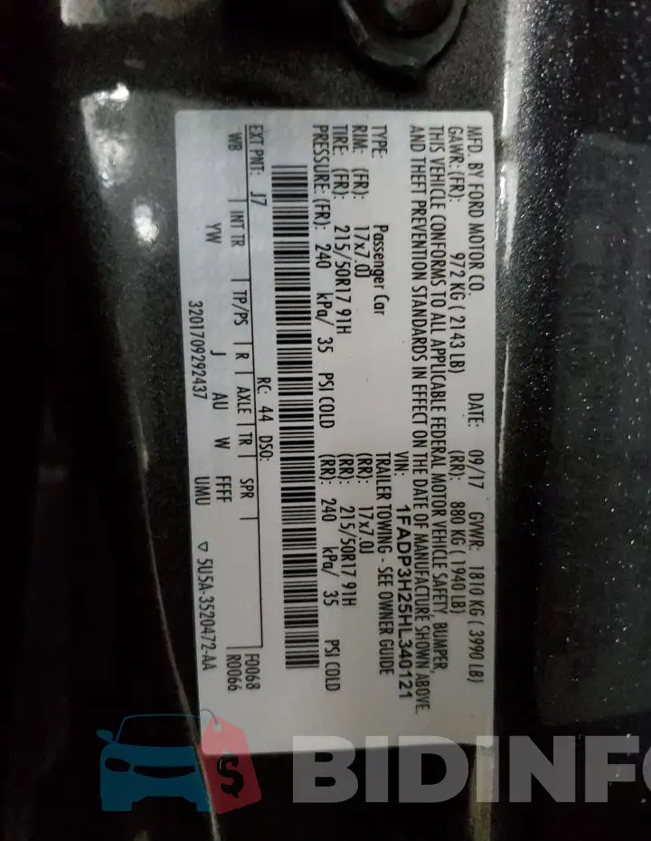 1FADP3H25HL340121 Photo# 12