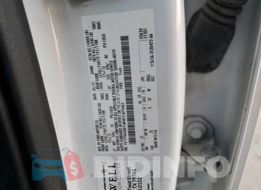1FT7W2BT4HEC67043 Photo# 12