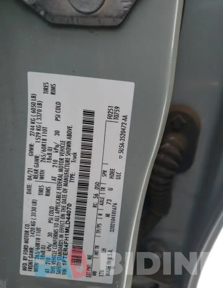 1FTER4FH1MLD44070 Photo# 12