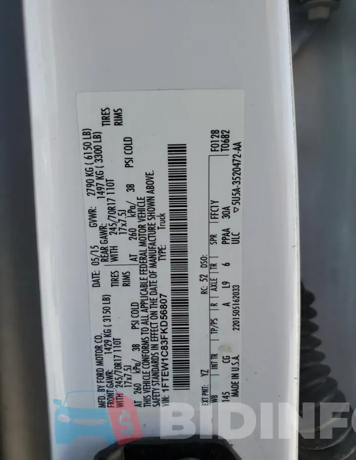 1FTEW1C83FKD56807 Photo# 12