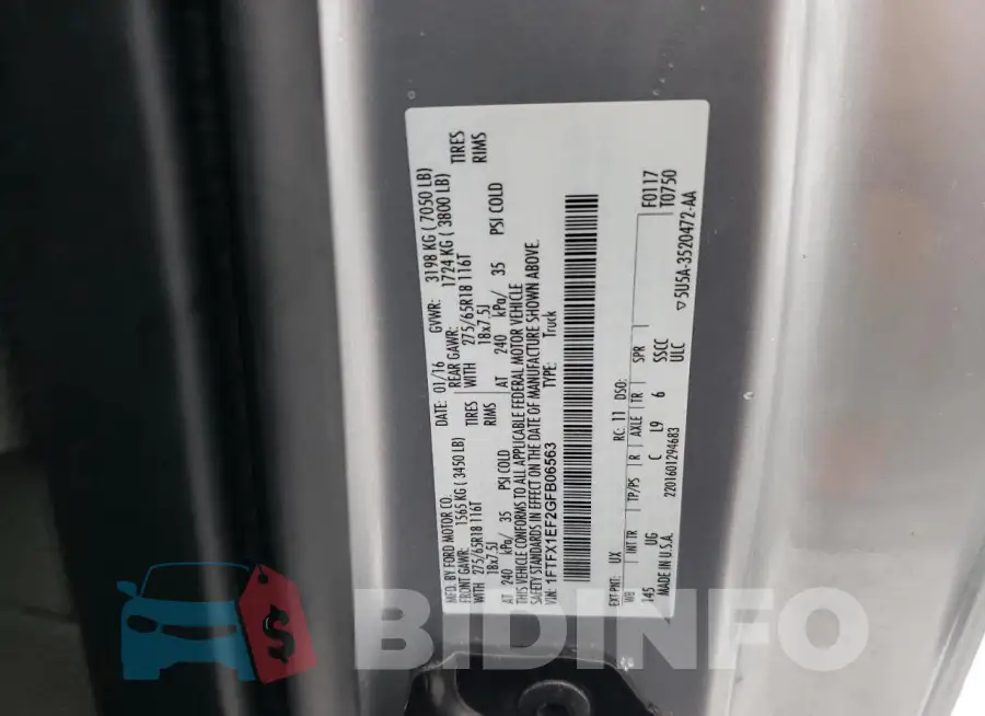 1FTFX1EF2GFB06563 Photo# 12