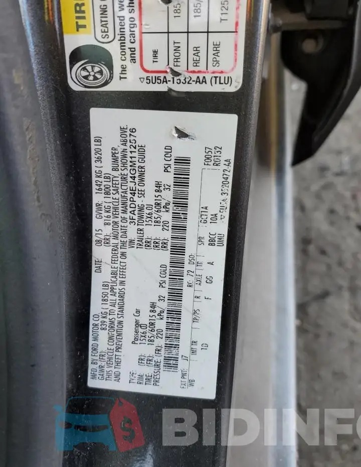 3FADP4EJ4GM112576 Photo# 12