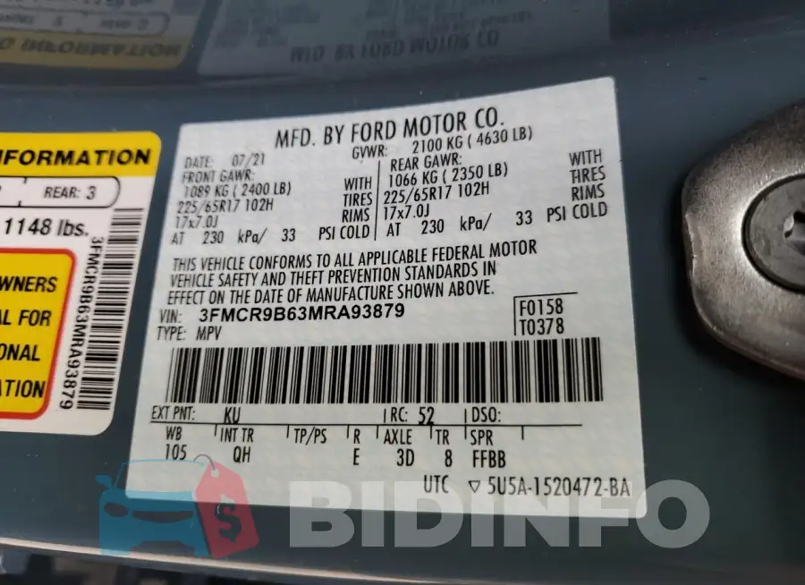 3FMCR9B63MRA93879 Photo# 12