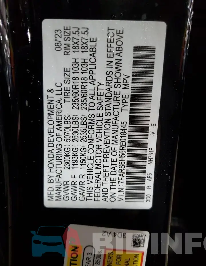 7FARS6H56RE018445 Photo# 12