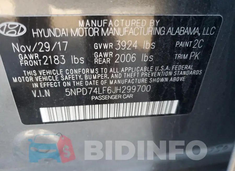 5NPD74LF6JH299700 Photo# 13