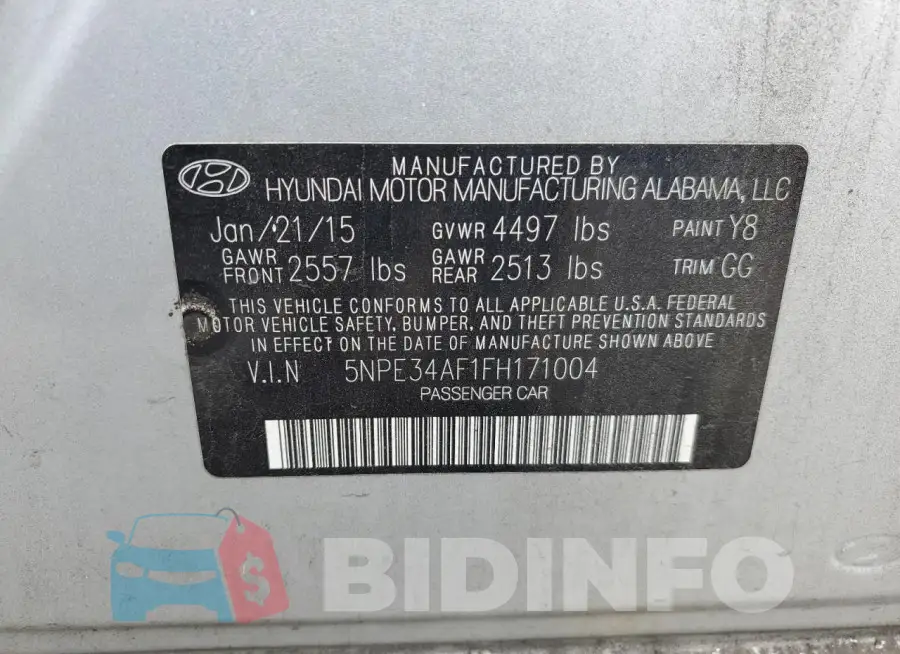 5NPE34AF1FH171004 Photo# 12