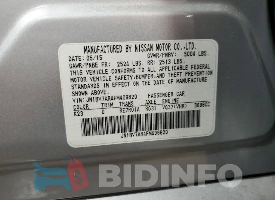 JN1BV7AR4FM409820 Photo# 12