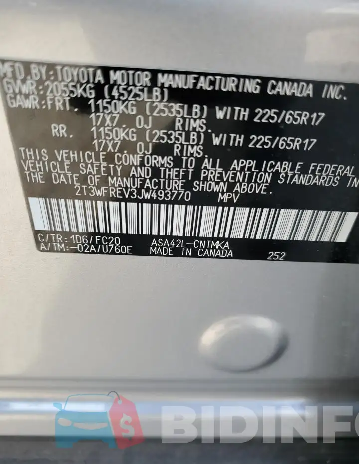 2T3WFREV3JW493770 Photo# 13