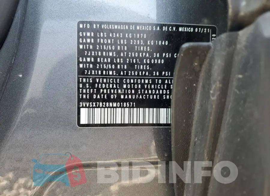 3VVSX7B28NM018571 Photo# 13