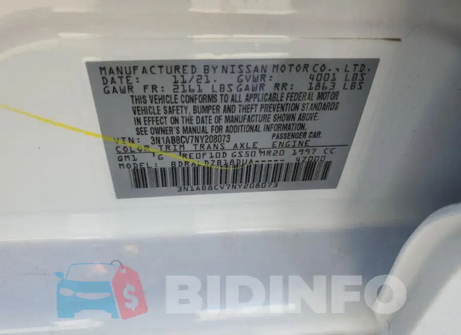 3N1AB8CV7NY208073 Photo# 12