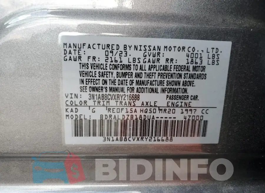 3N1AB8CVXRY216688 Photo# 12