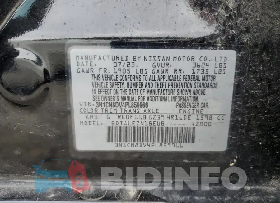 3N1CN8DV4PL859966 Photo# 12