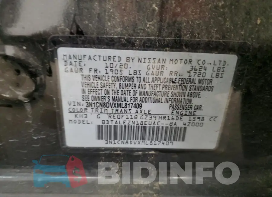 3N1CN8DVXML817409 Photo# 13