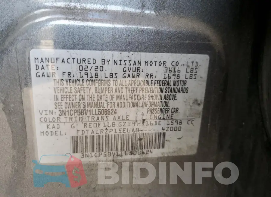 3N1CP5BV1LL506624 Photo# 13