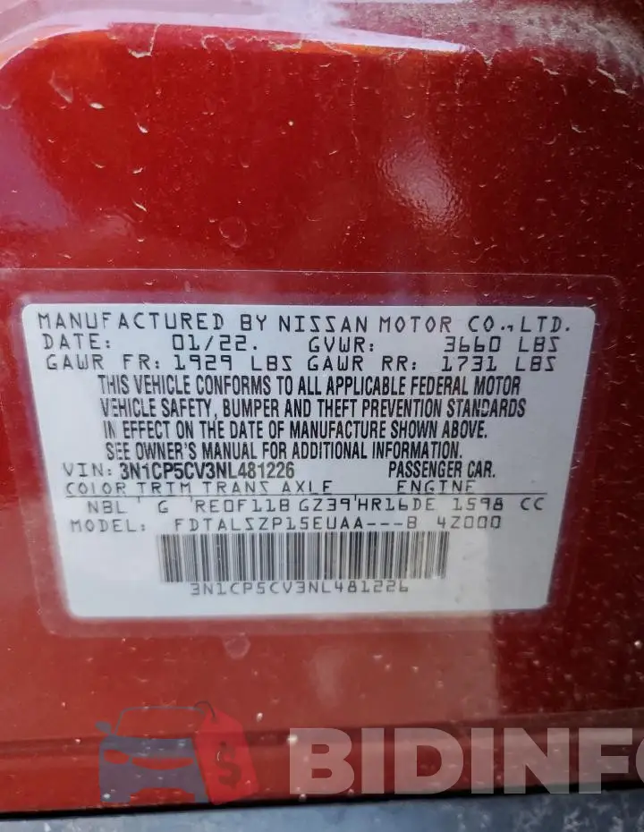 3N1CP5CV3NL481226 Photo# 13