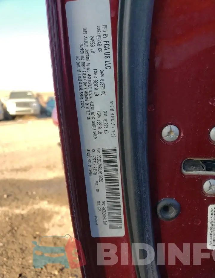 2C3CDZAGXJH110993 Photo# 13