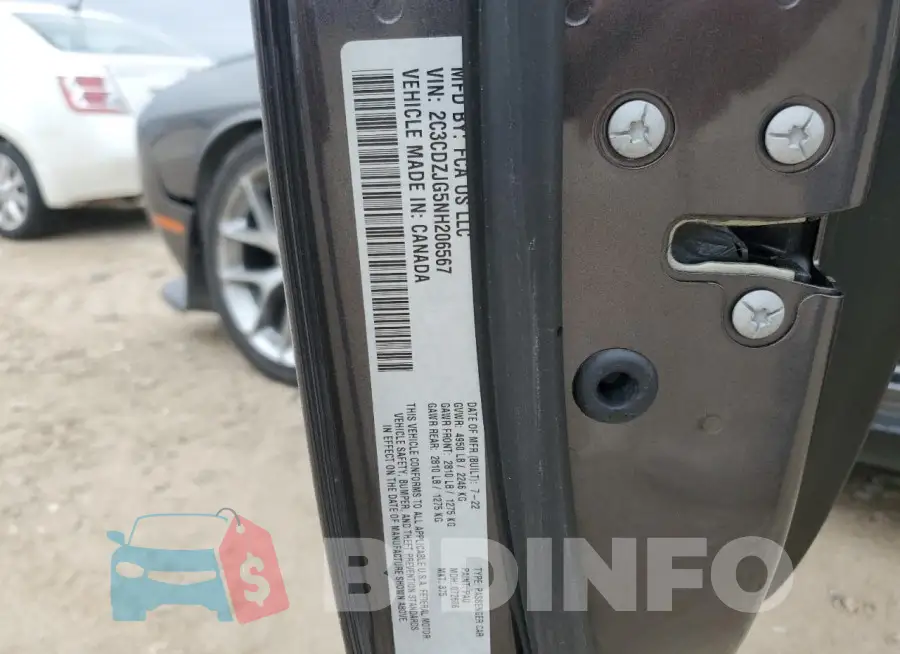 2C3CDZJG5NH206567 Photo# 12