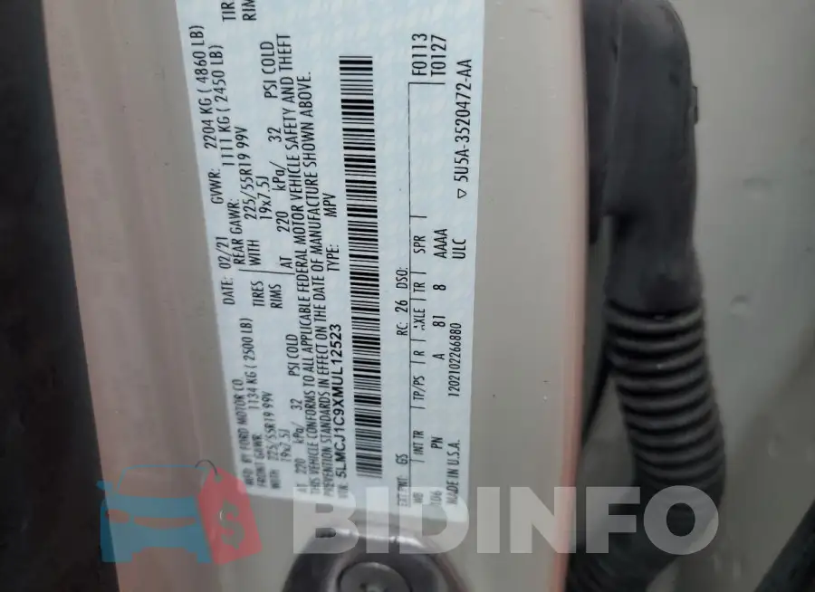 5LMCJ1C9XMUL12523 Photo# 13