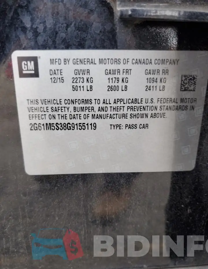 2G61M5S38G9155119 Photo# 12