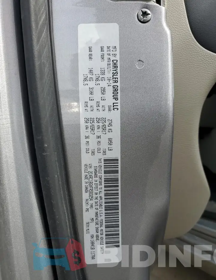 2C4RC1BGXFR583254 Photo# 12