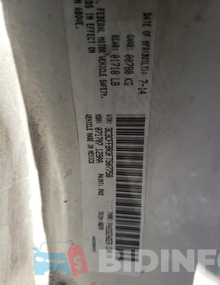 3C3CFFBR3FT507758 Photo# 12
