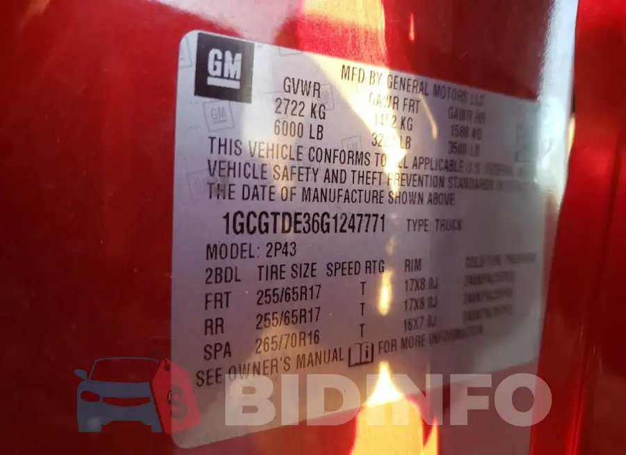 1GCGTDE36G1247771 Photo# 12