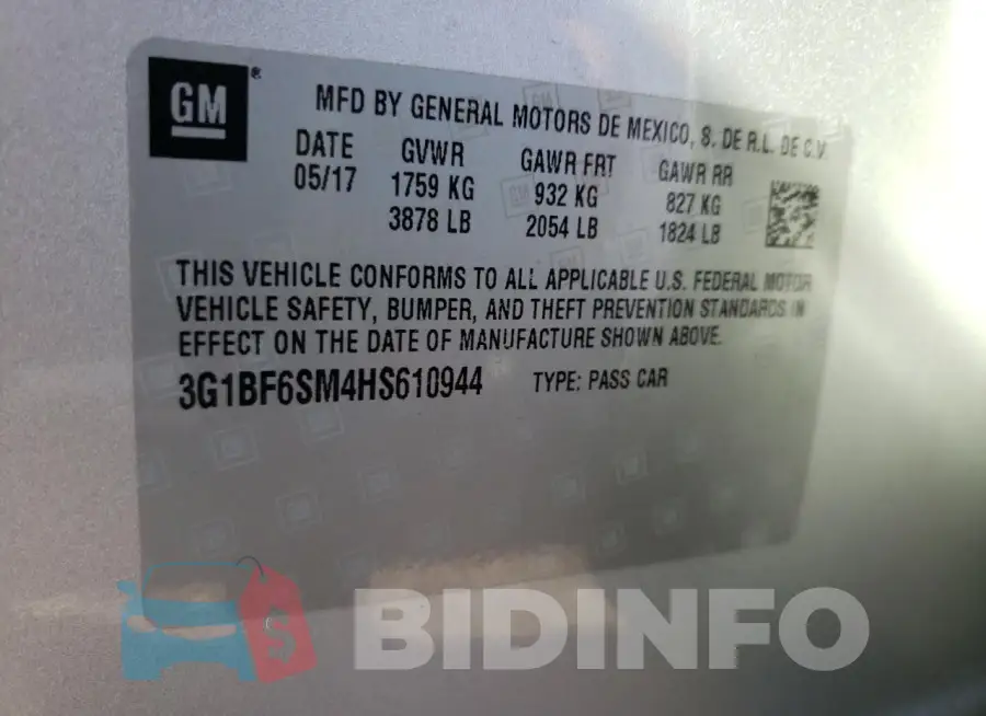 3G1BF6SM4HS610944 Photo# 12